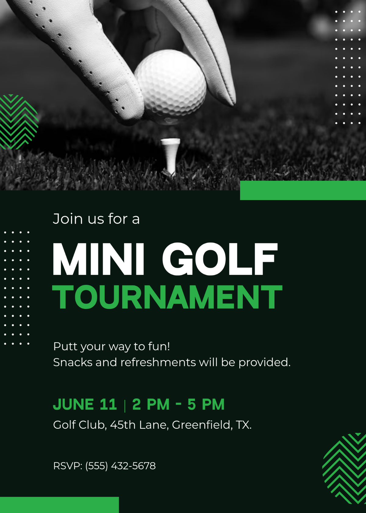 Free Mini Golf Invitation Template