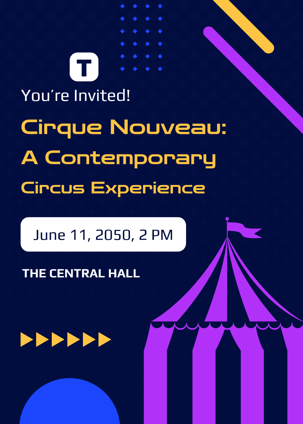 Free Modern Circus Invitation Poster Template