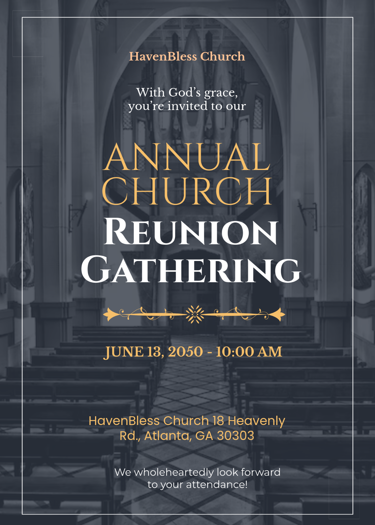 Free Church Reunion Invitation Template