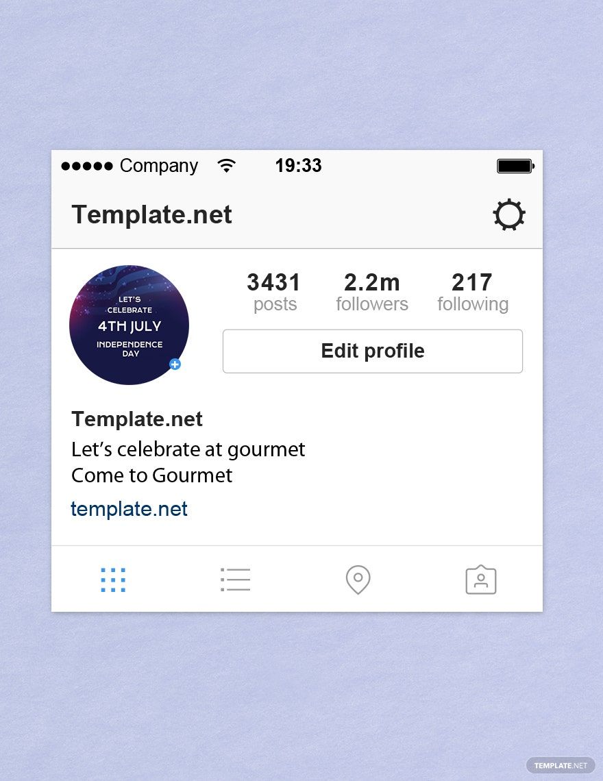 4th of July Instagram Profile Photo Template