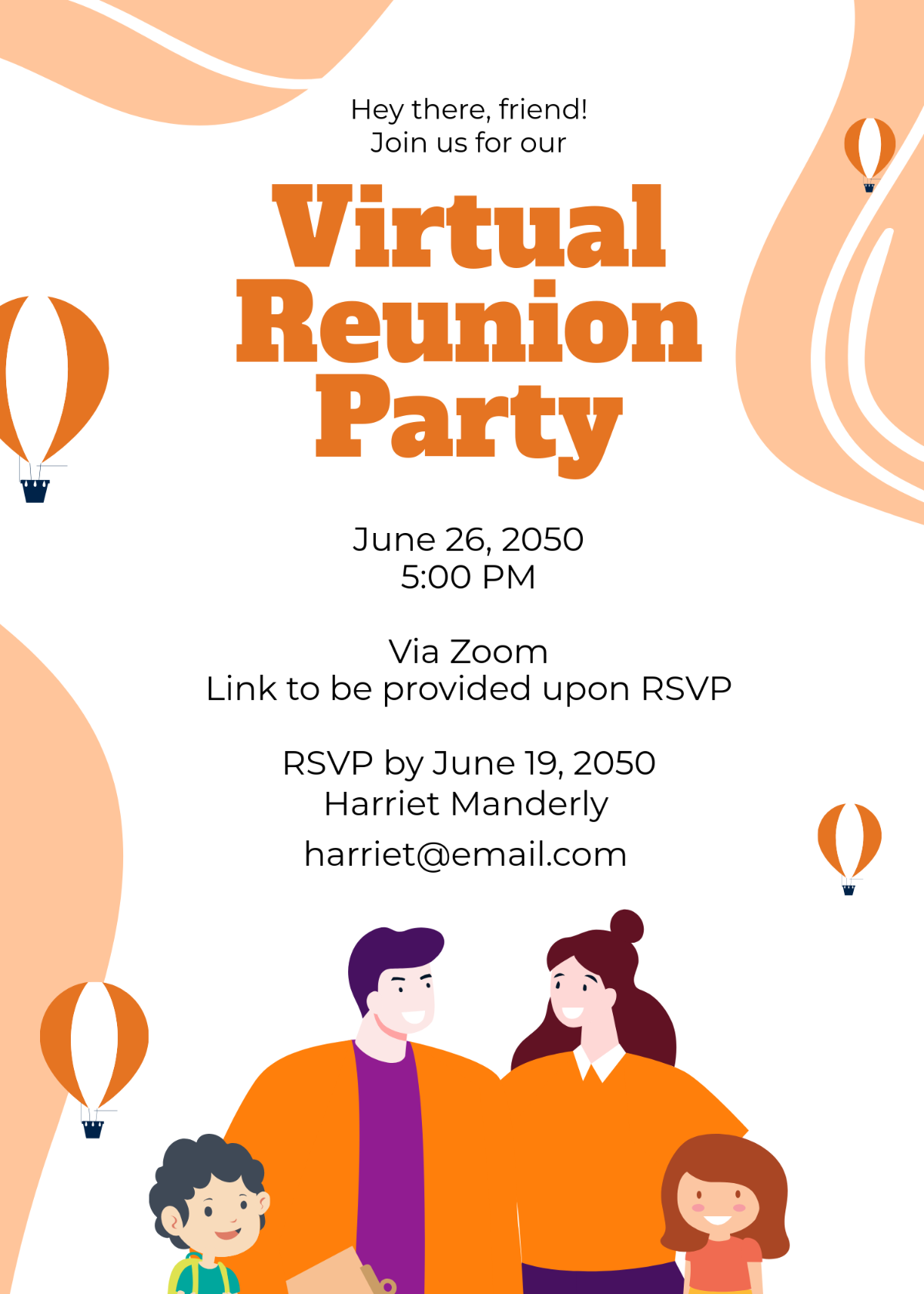 Free Creative Virtual Reunion Invitation Template