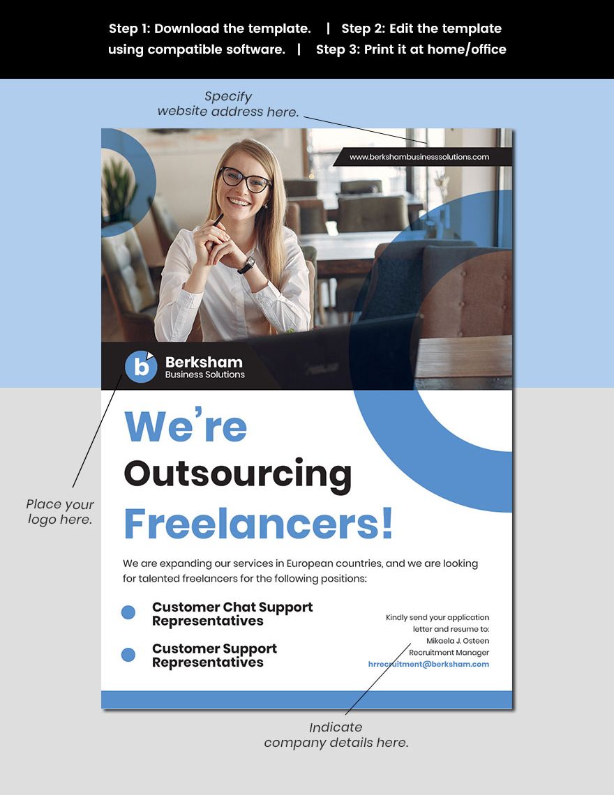 Freelancing and Outsourcing Poster Template
