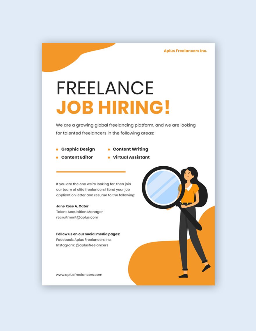 Freelance Job Poster Template