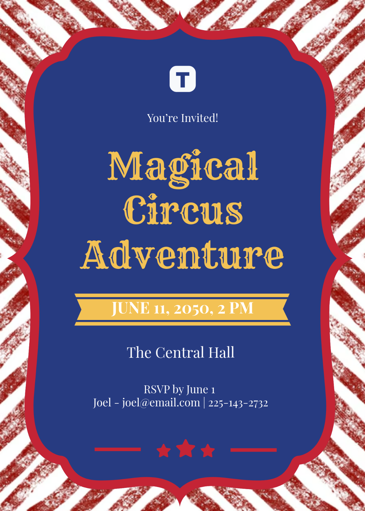 Free Vintage Circus Invitation Template