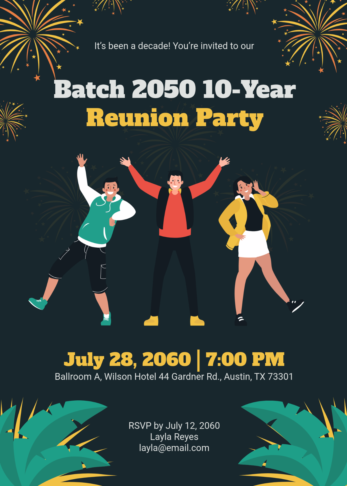 Free 10 Year Reunion Invitation Template