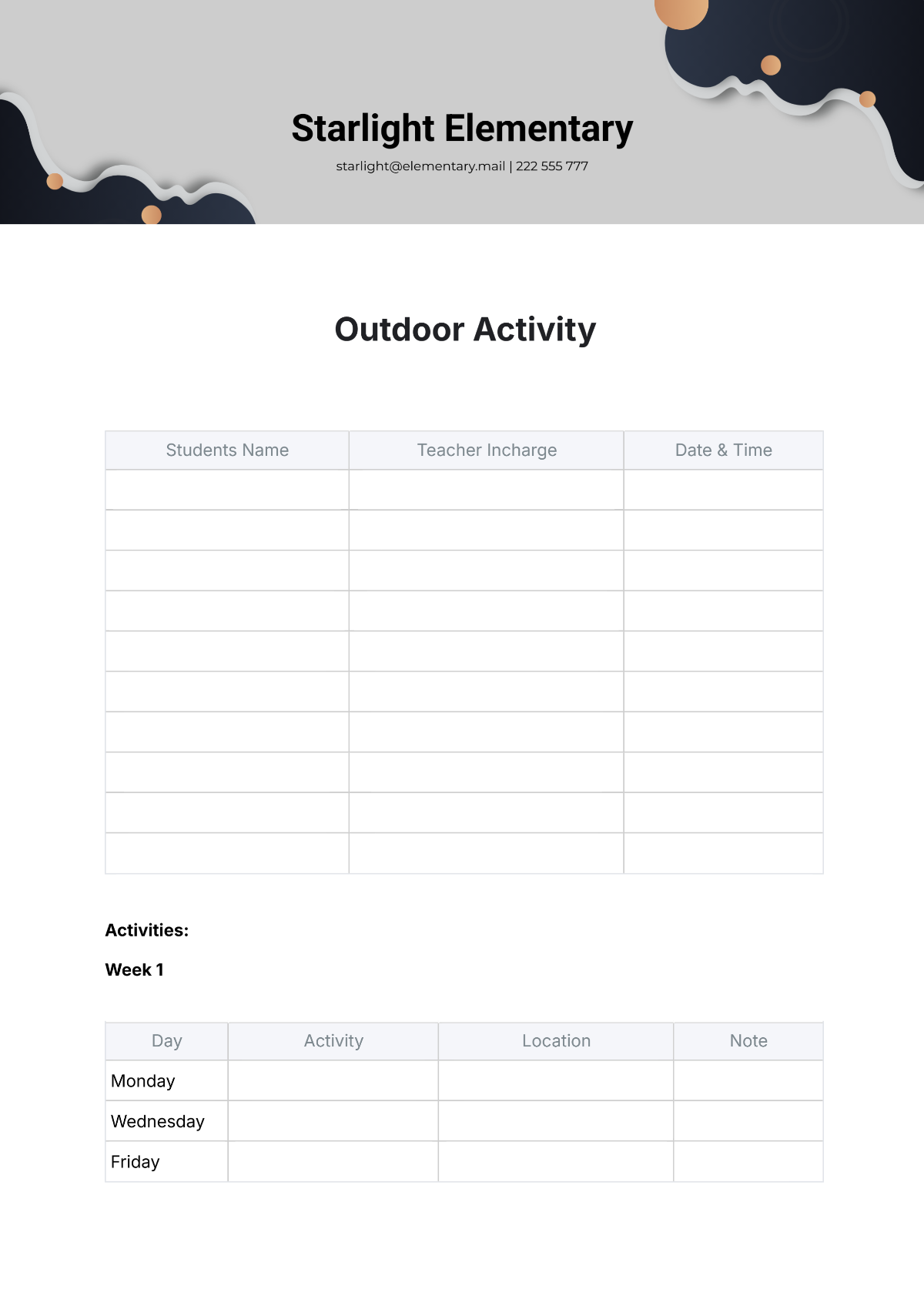 Outdoor Activity