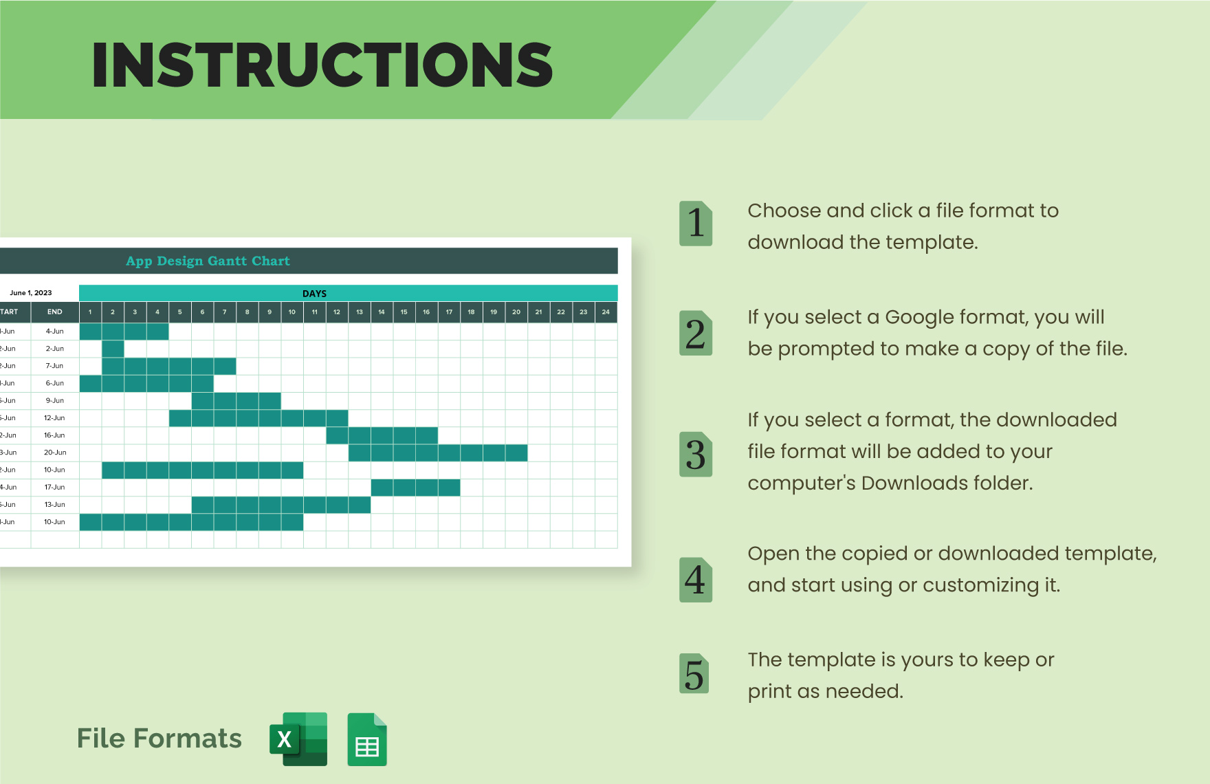 App Design Gantt Chart 