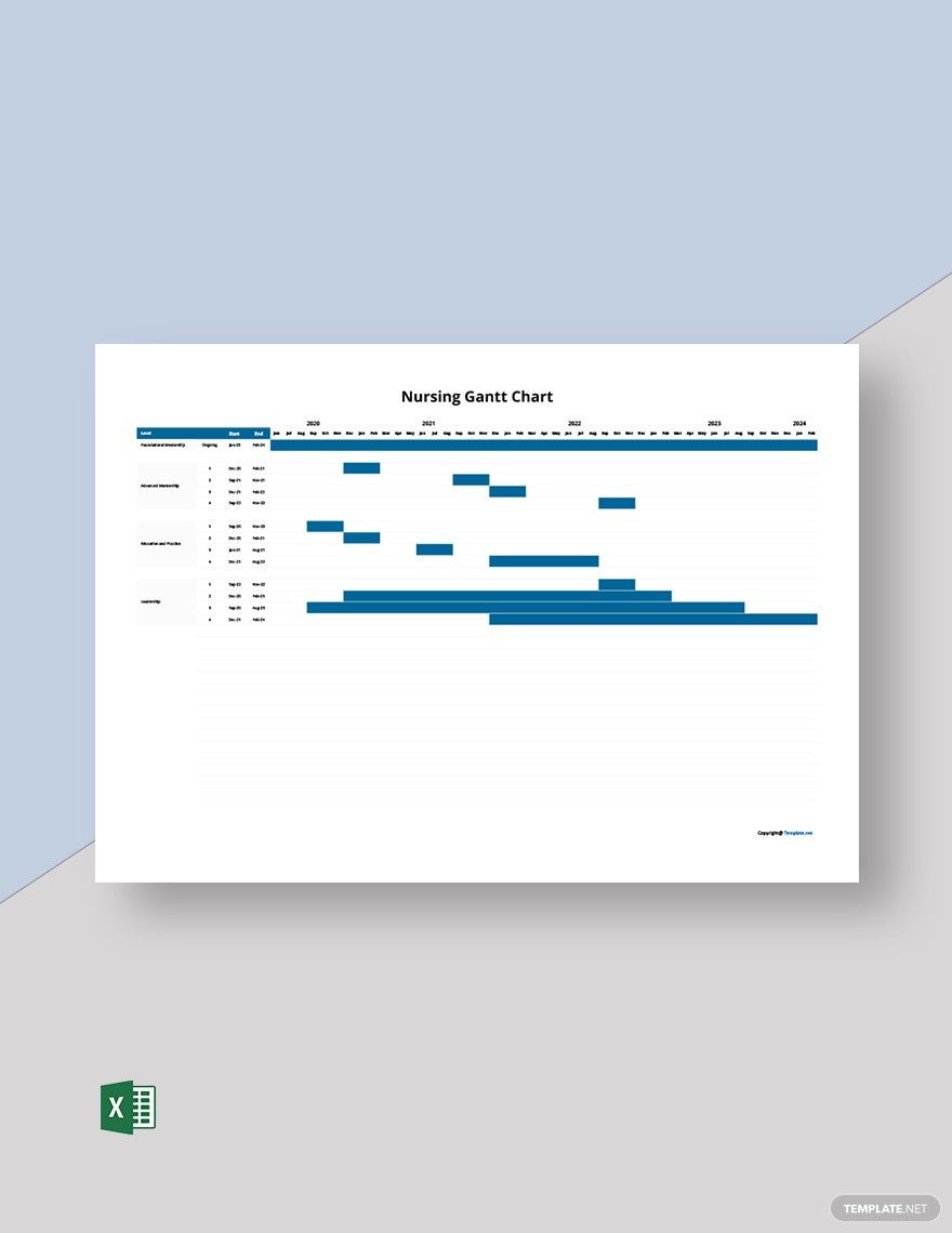 FREE Nursing Gantt Chart Excel Template Download Template