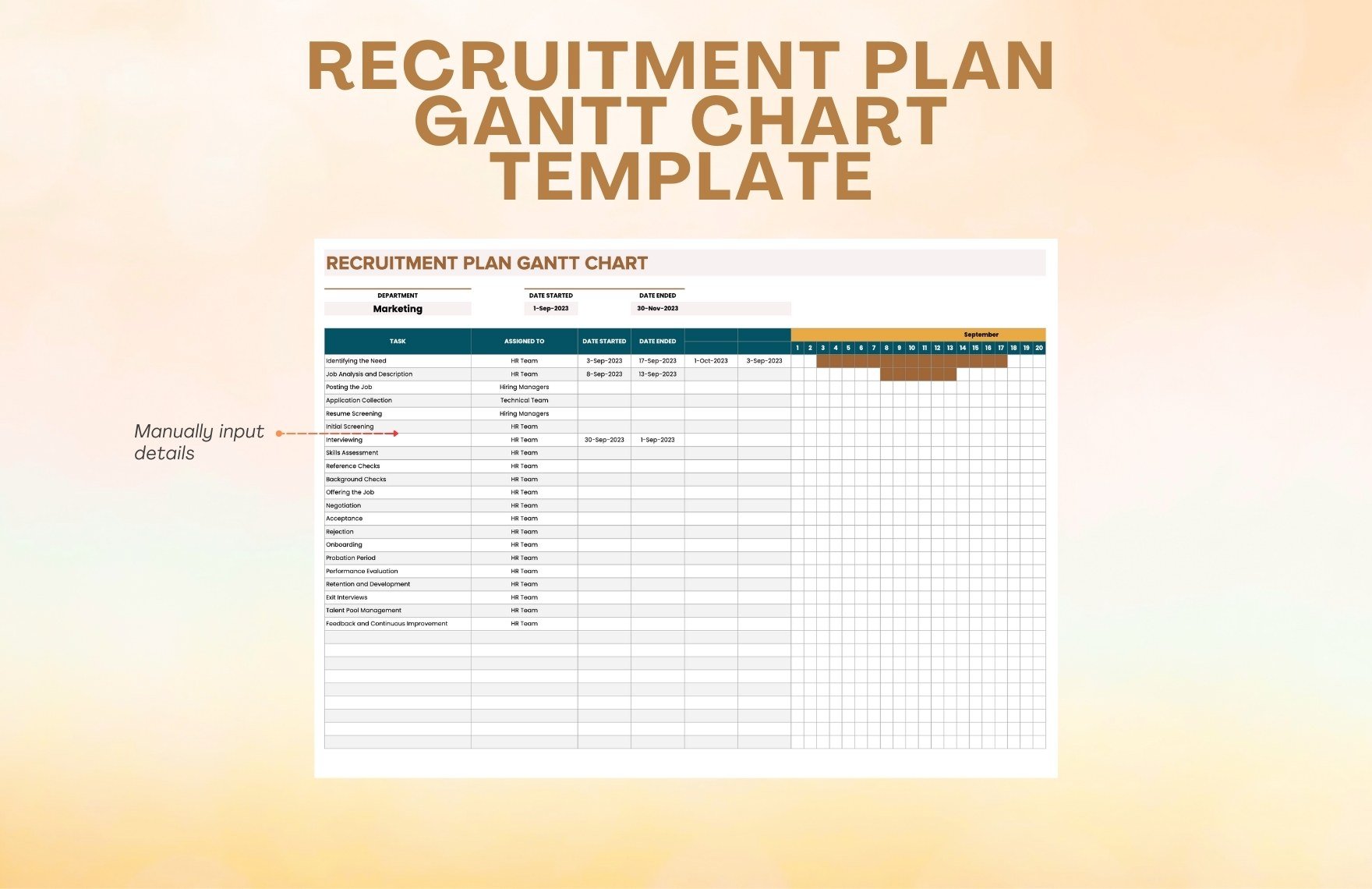 Recruitment Plan Gantt Chart Template