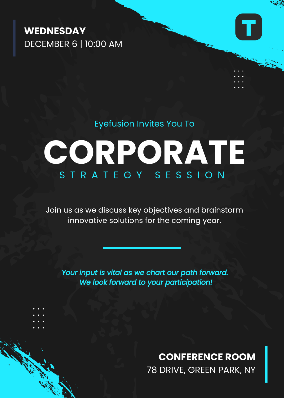 Free Corporate Invitation Background Template