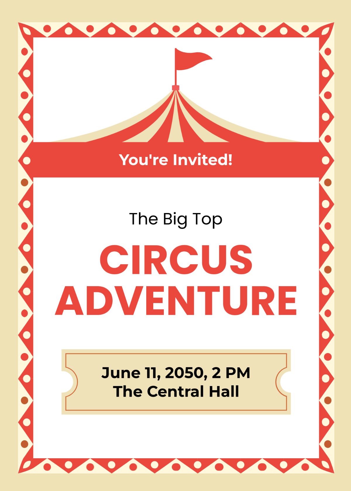 Free Big Top Circus Invitation Template