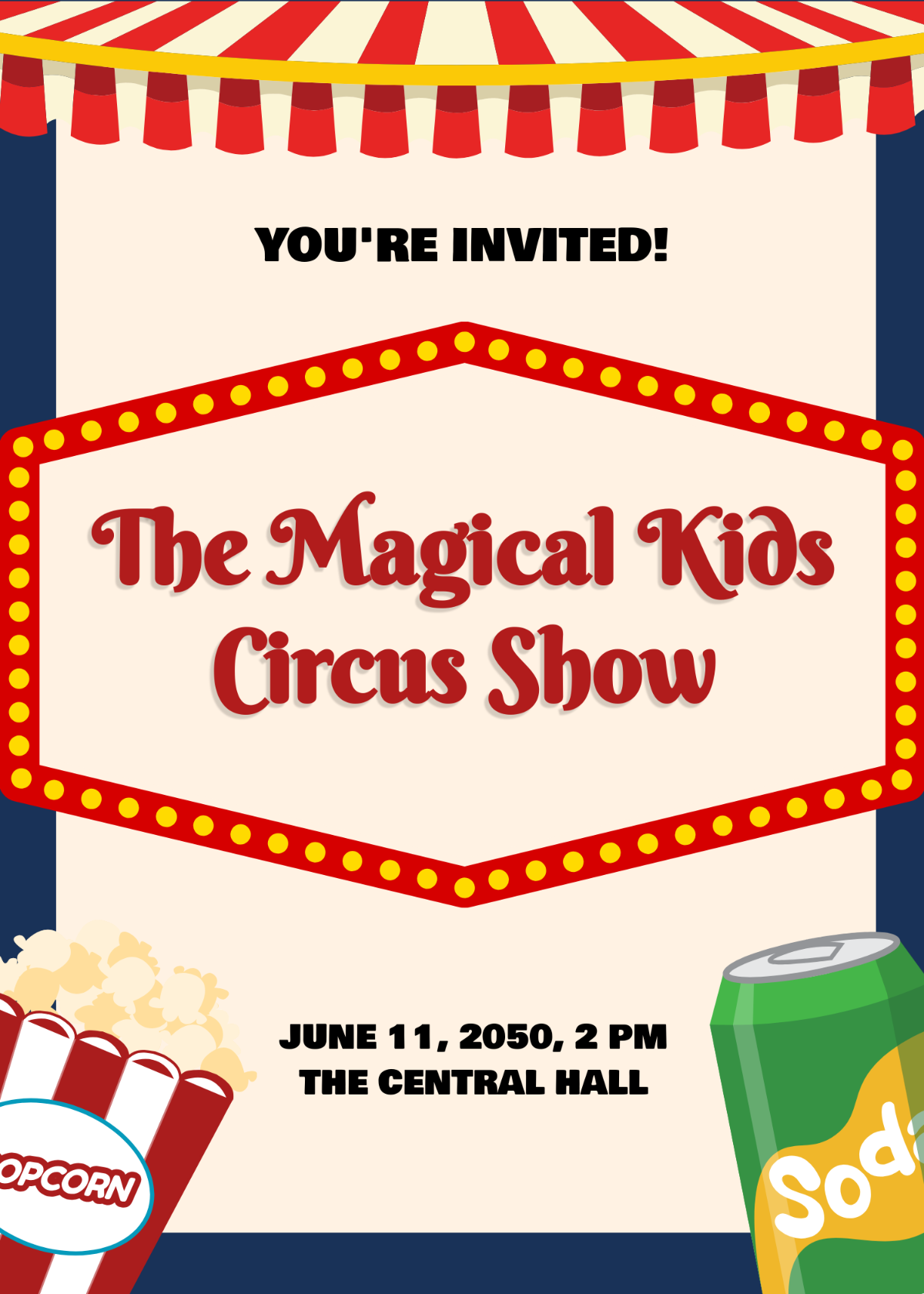 Free Kids Circus Invitation Template