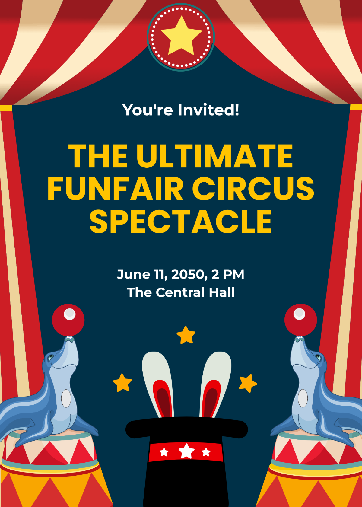 Free Funfair Circus Invitation Template