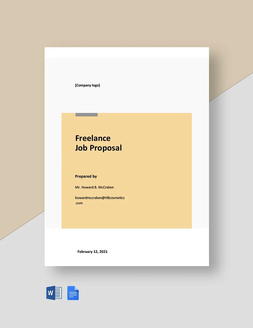 Editable Freelance Job Proposal Template in Word, Pages, Google Docs - Download | Template.net