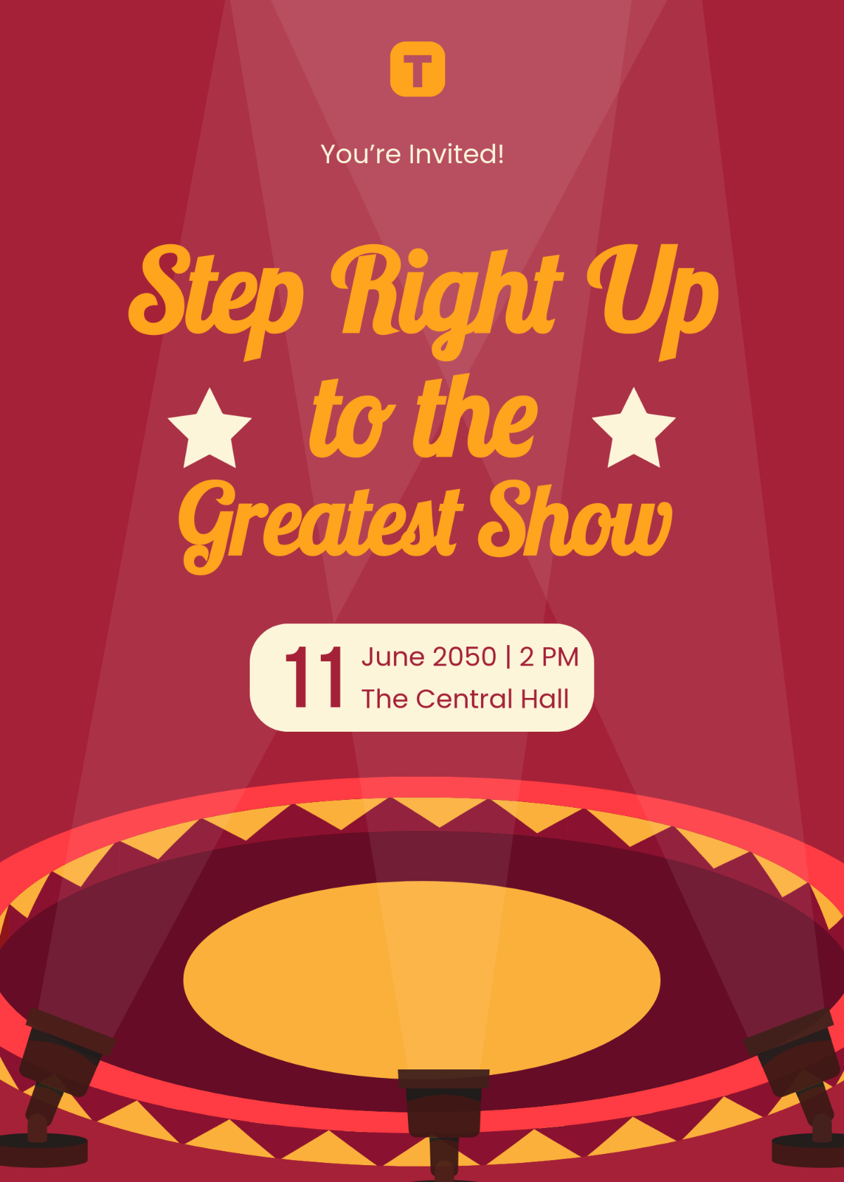 Free Step Right Up Circus Invitation Template