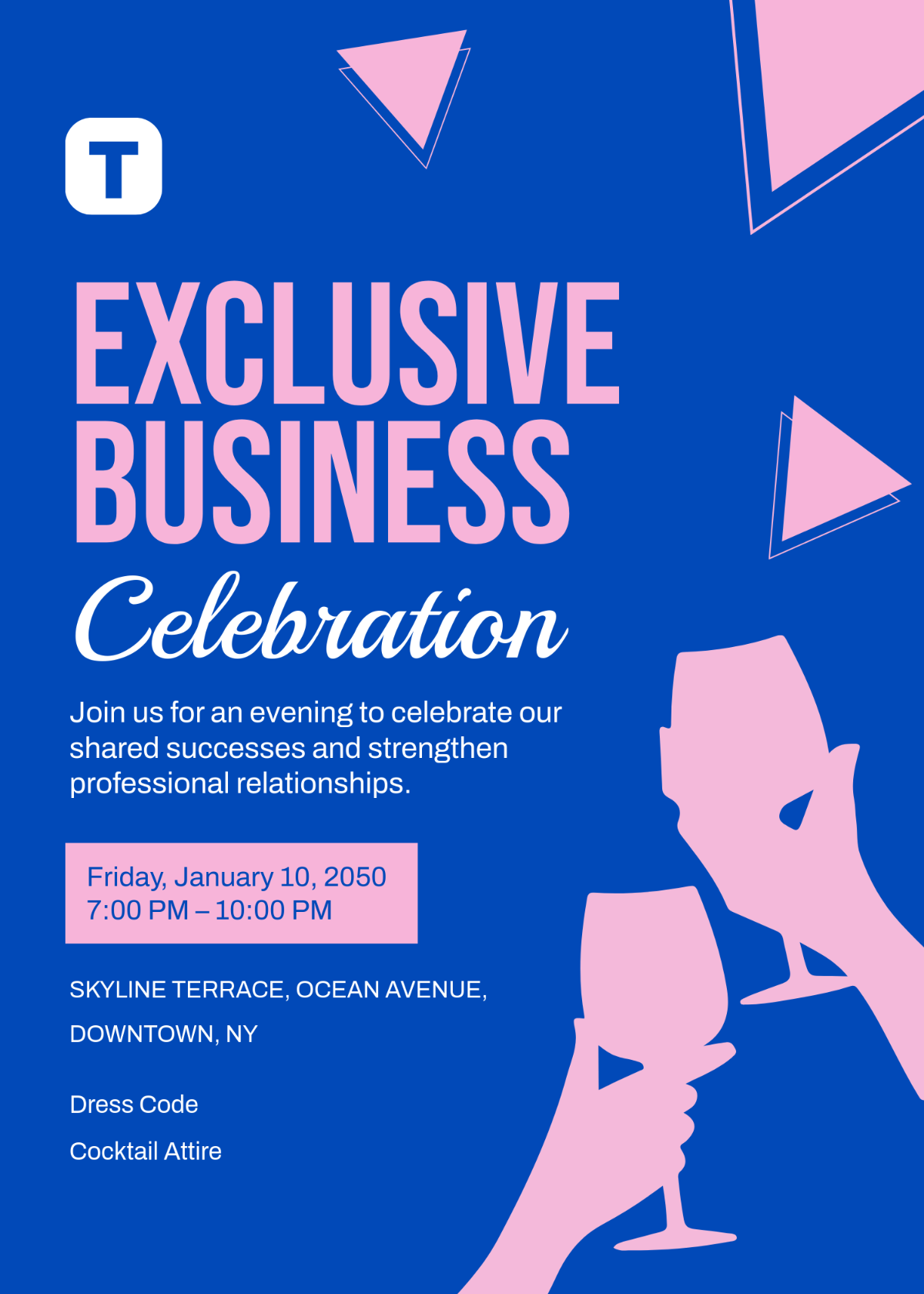 Free Business Party Corporate Invitation Template