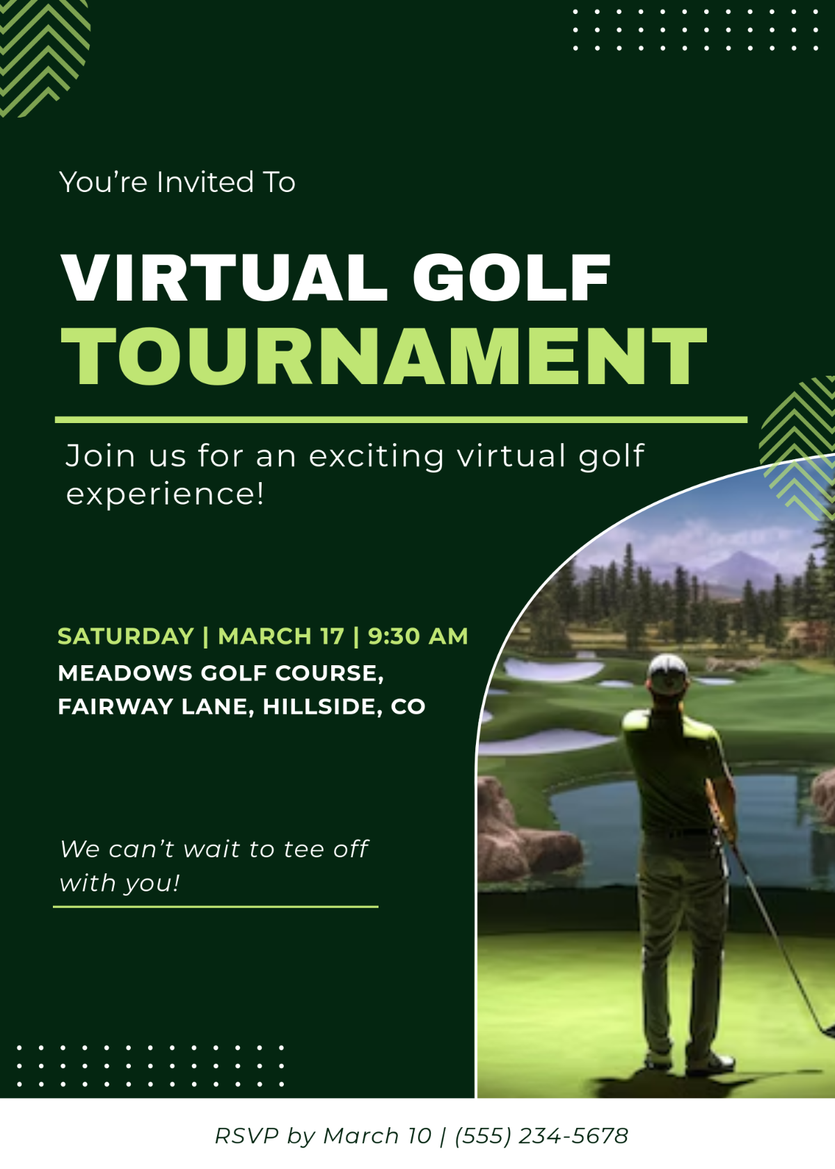 Free Digital Golf Invitation Template