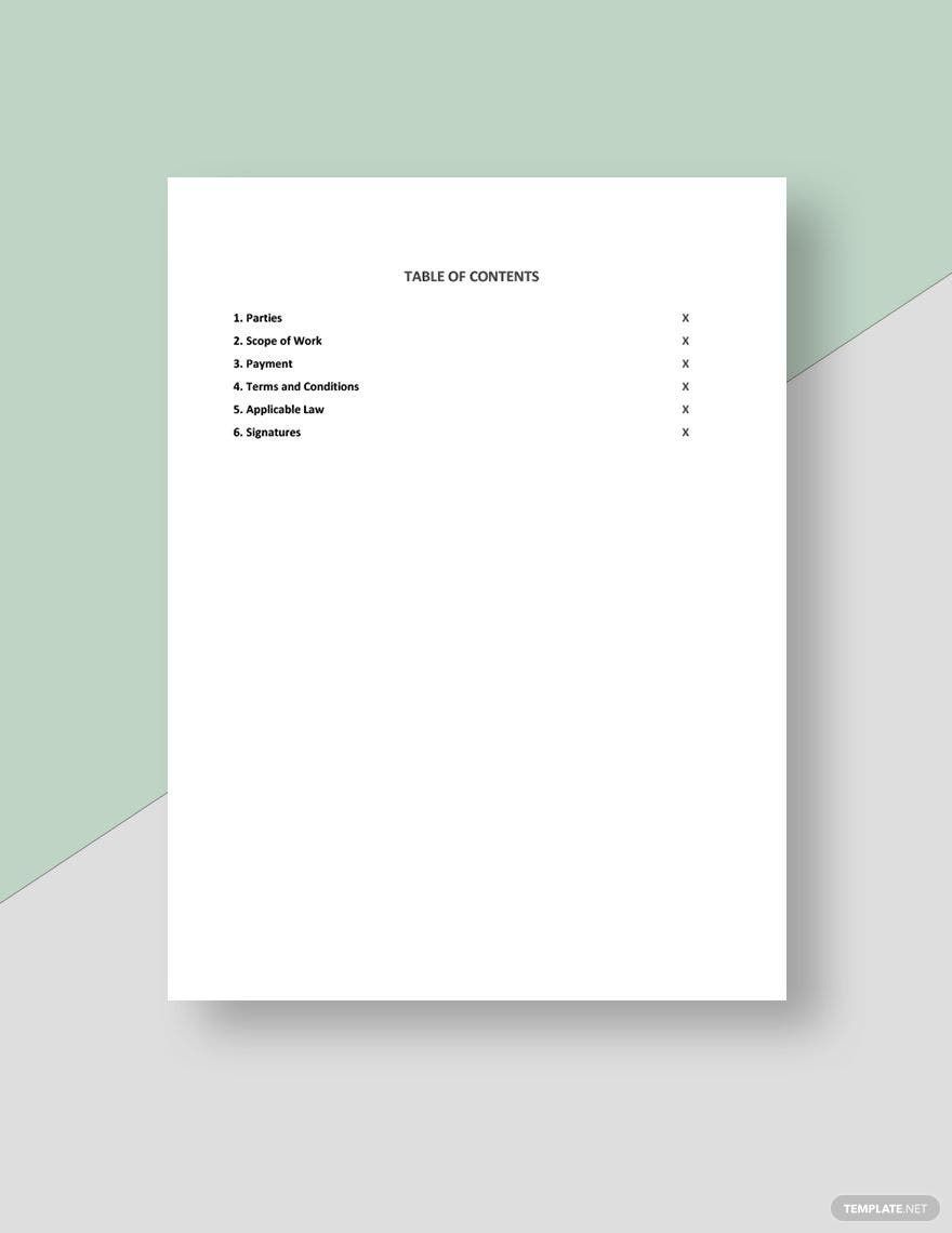 Google Docs Contract, Template, Free Download