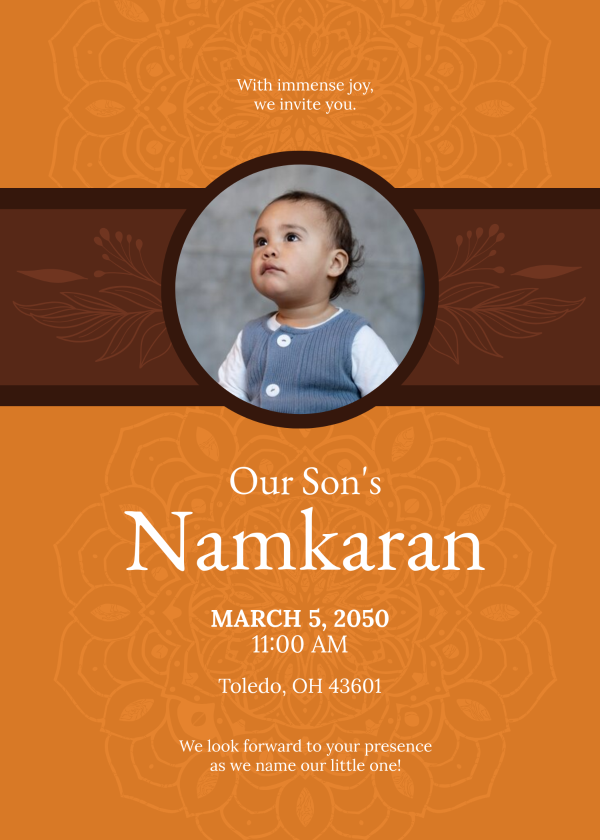 Free Marathi Naming Ceremony Invitation Template