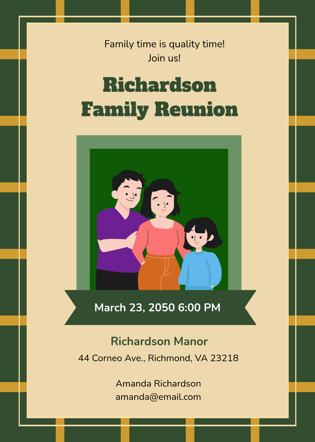 Free Editable Family Reunion Invitation Template