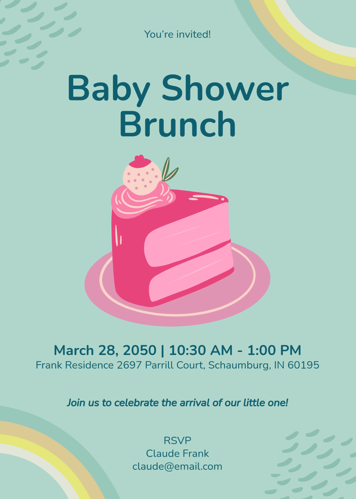 Free Baby Shower Brunch Invitation Template