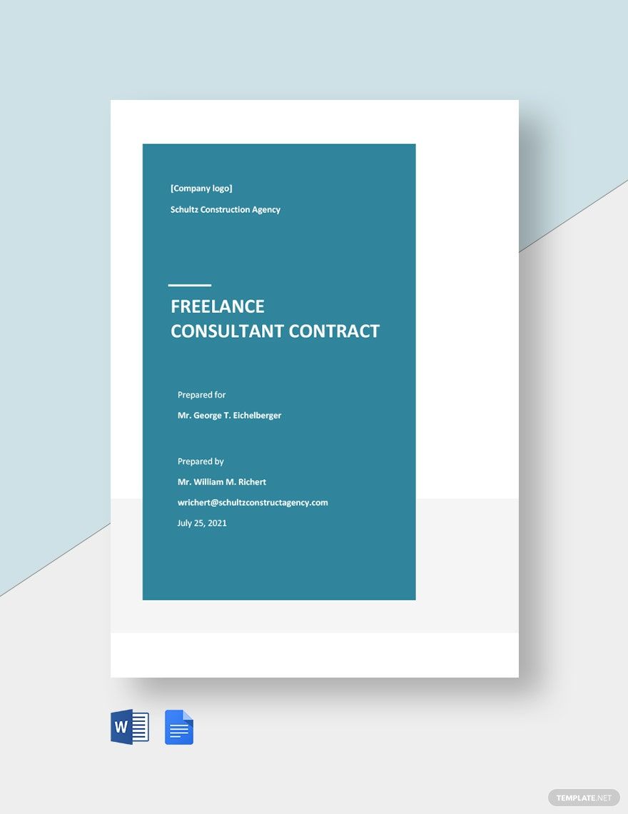 Freelance Consultant Contract Template in Word, Google Docs, Pages - Download | Template.net