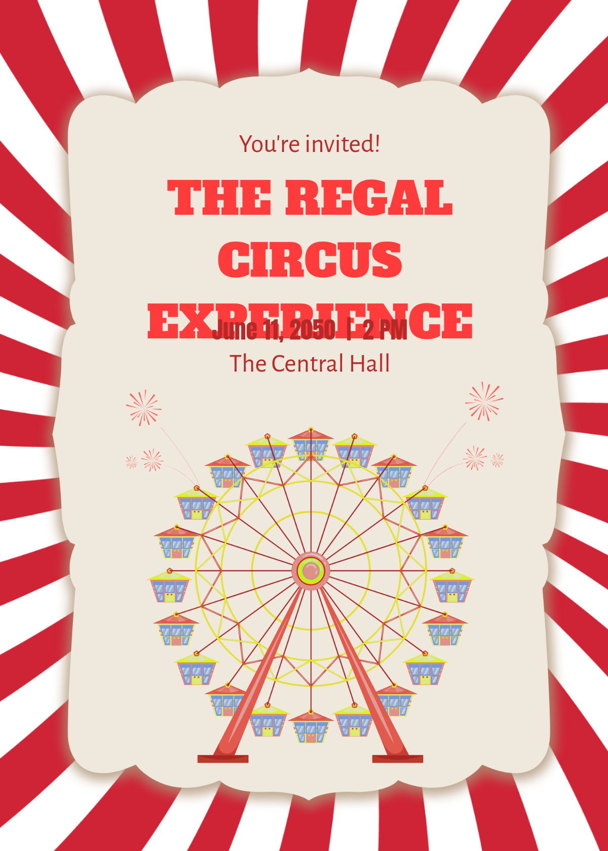 Free Circus Invitation Border Template