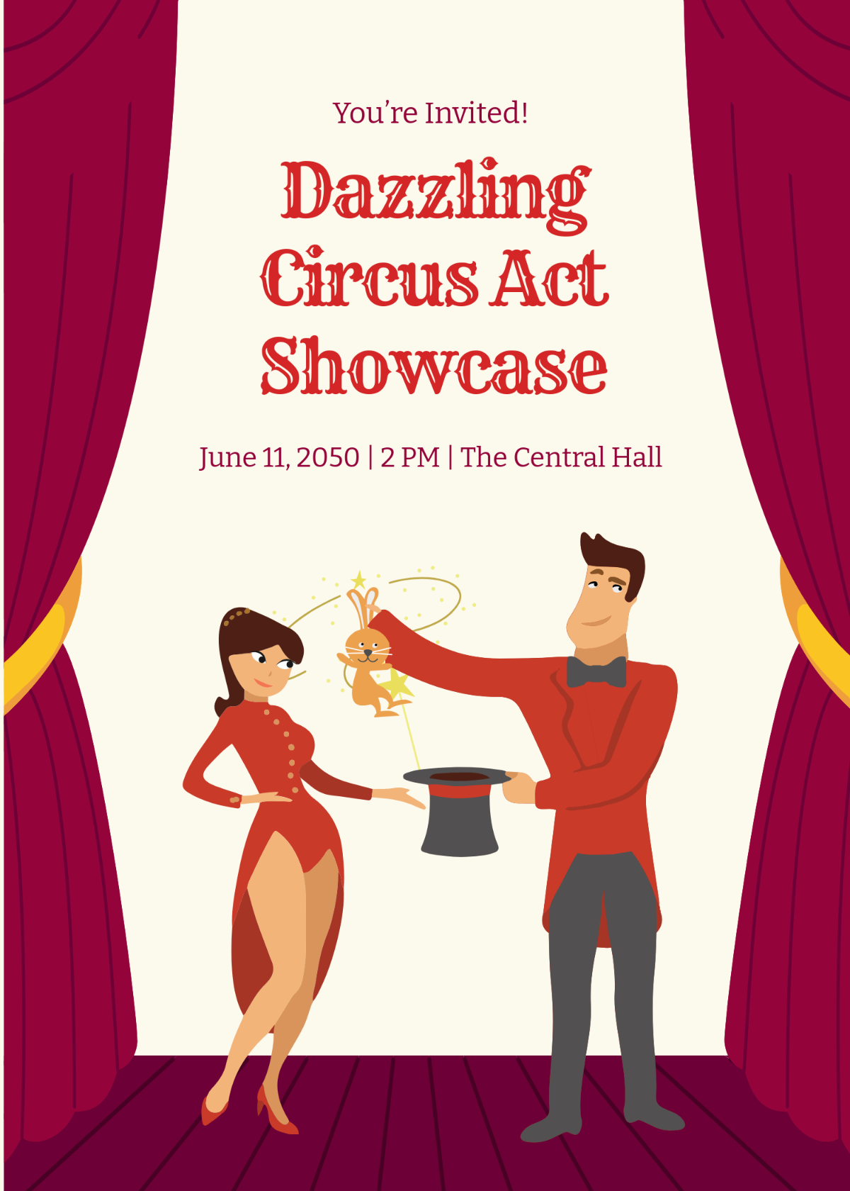 Free Circus Act Invitation Template