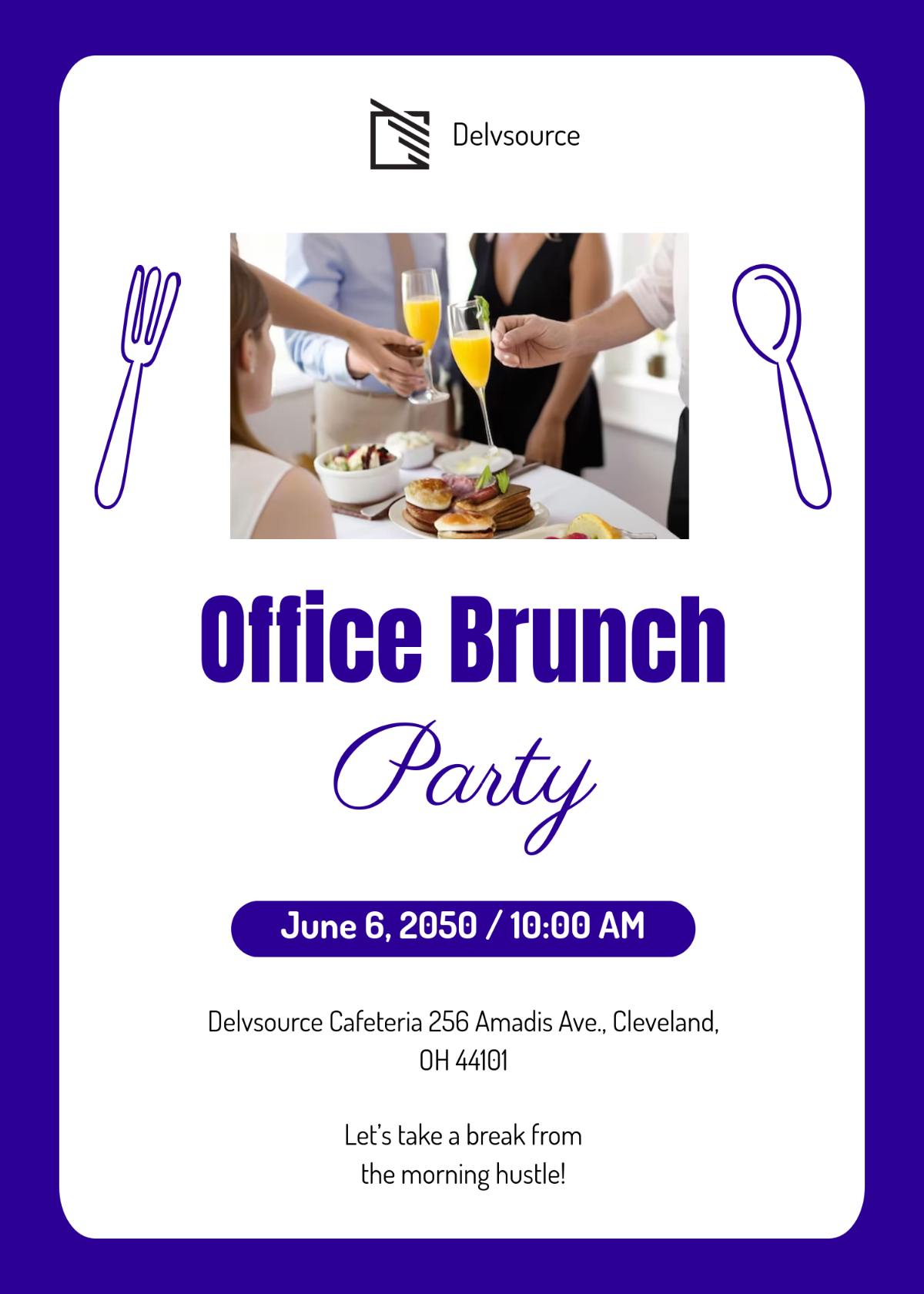 Free Professional Office Brunch Invitation Template