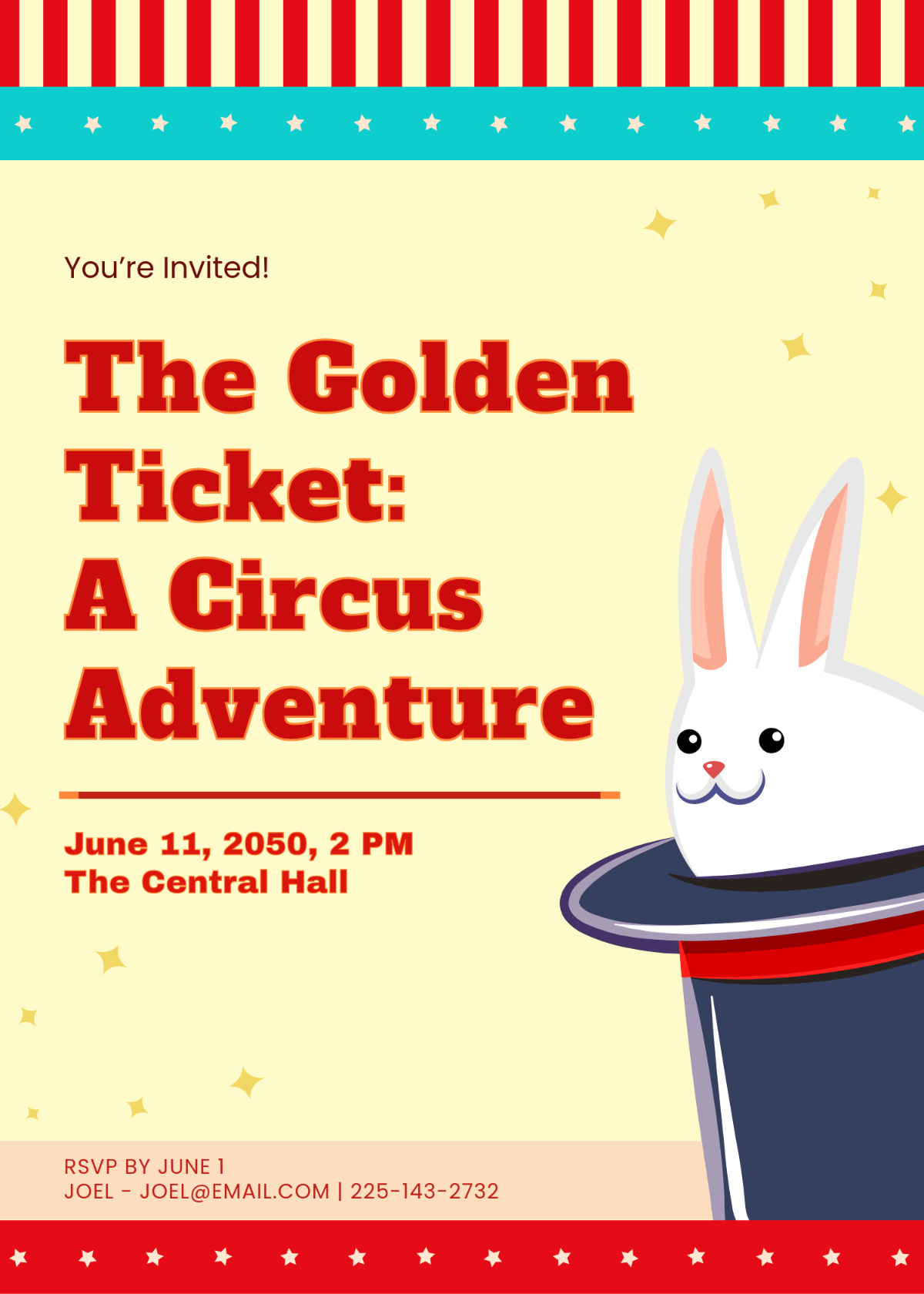 Free Circus Ticket Invitation Template