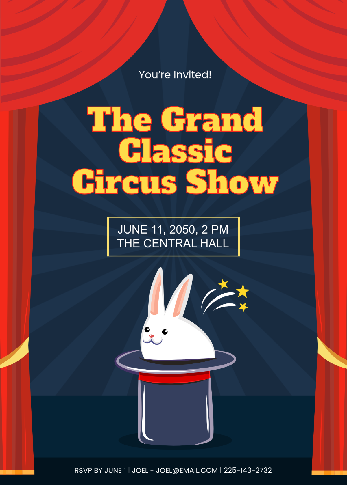 Free Classic Circus Invitation Template