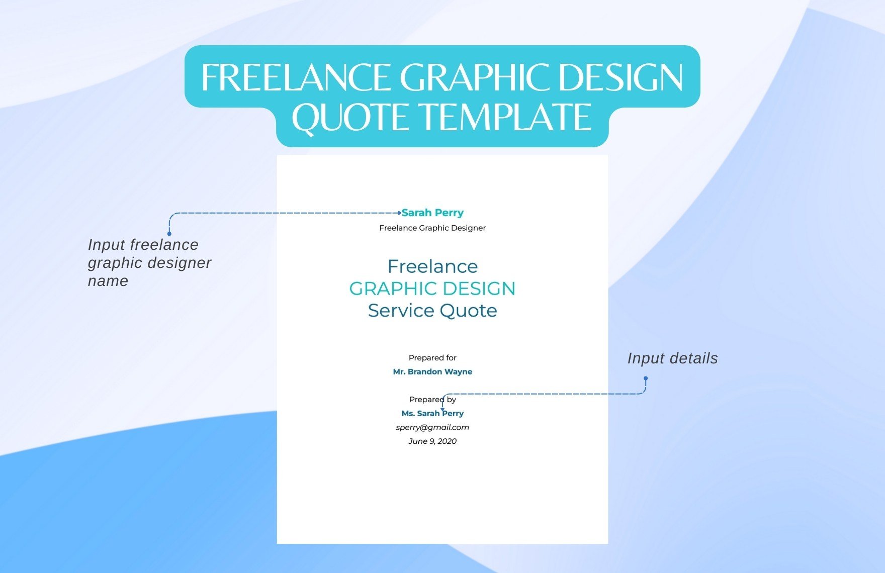 Freelance Graphic Design Quote Template
