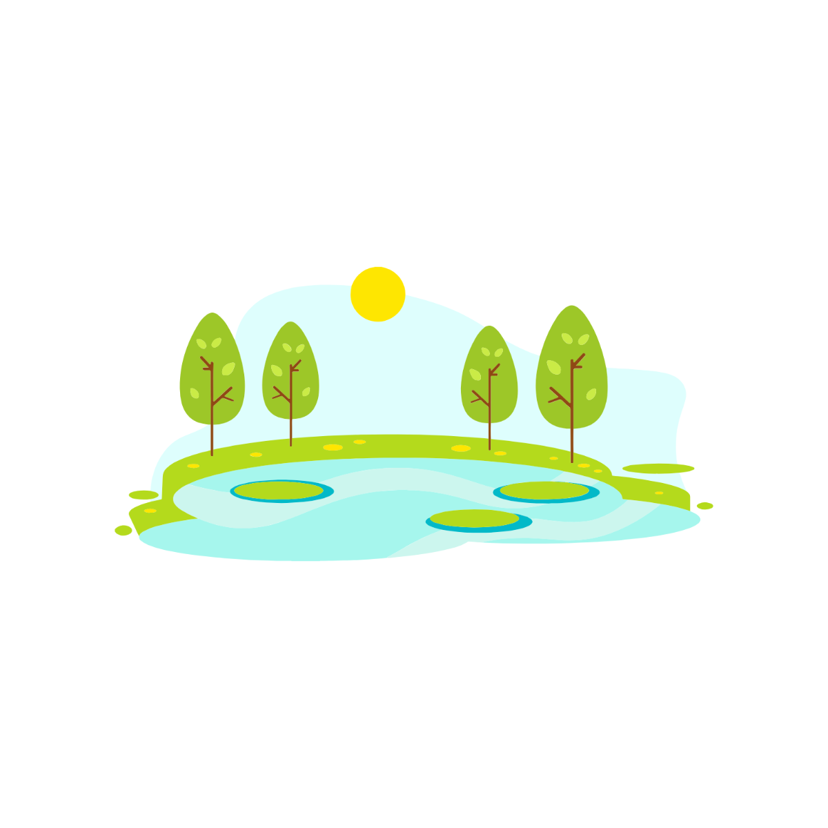Free Transparent Lake Clipart Template