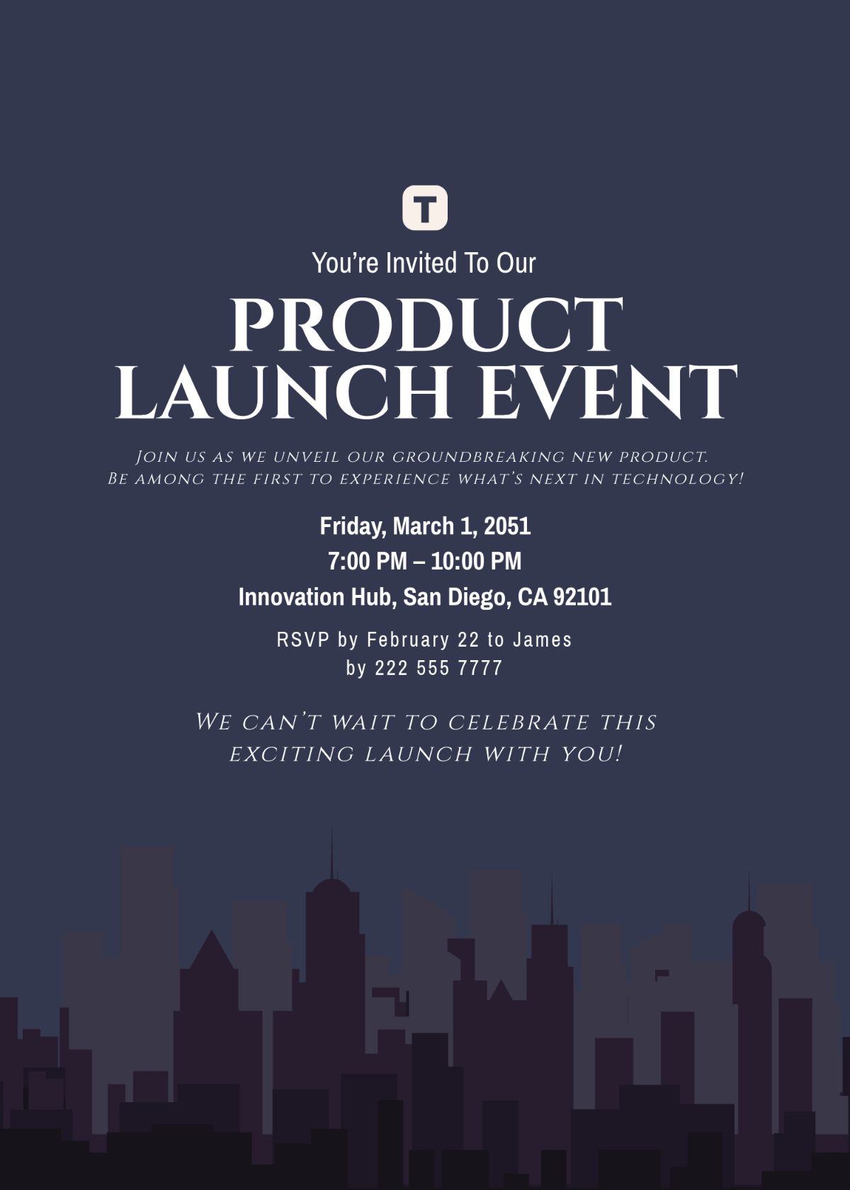 Free Corporate Invitation with RSVP Template