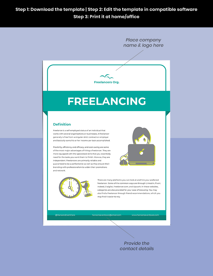 Freelance Fact Sheet Template Download