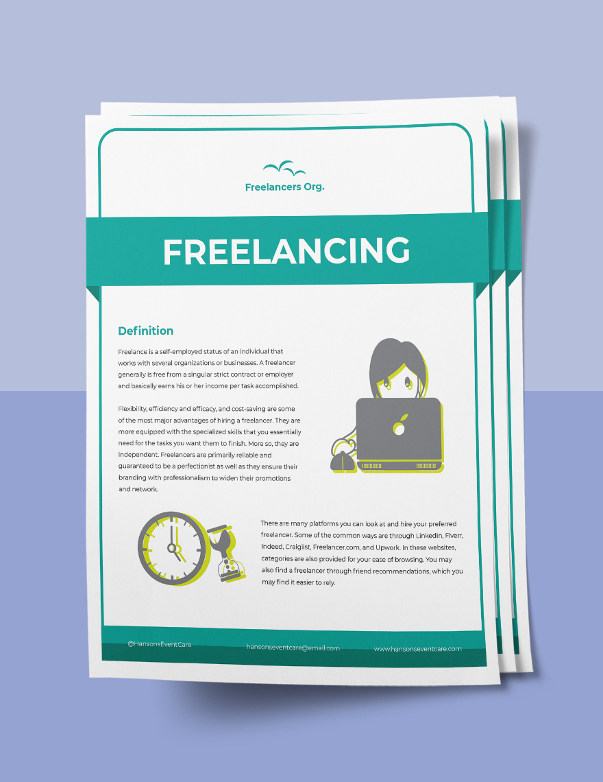 Freelance Fact Sheet Template