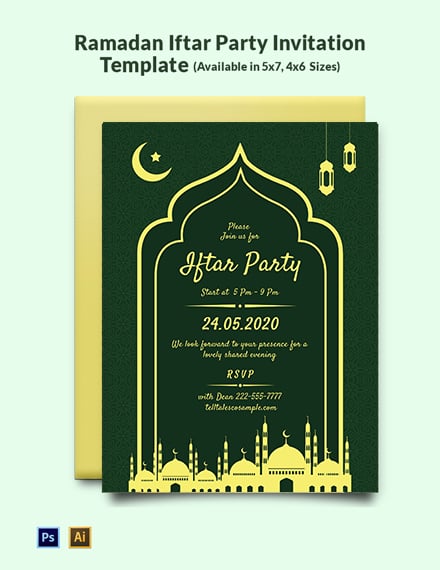 Ramadan Invitation Template - Word, Apple Pages, PSD, Publisher ...