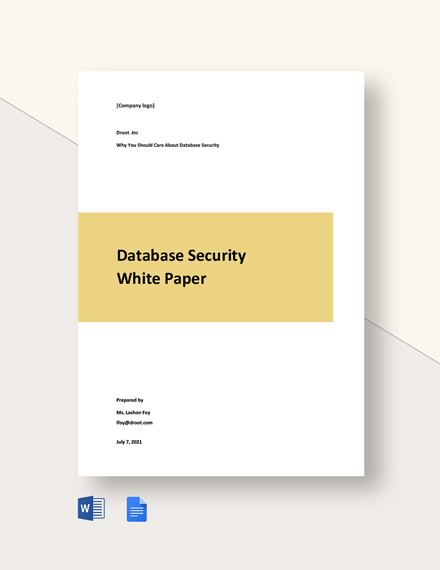 Database Security White Paper