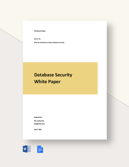 Download 11+ Security White Paper Templates - Word | Google Docs ...