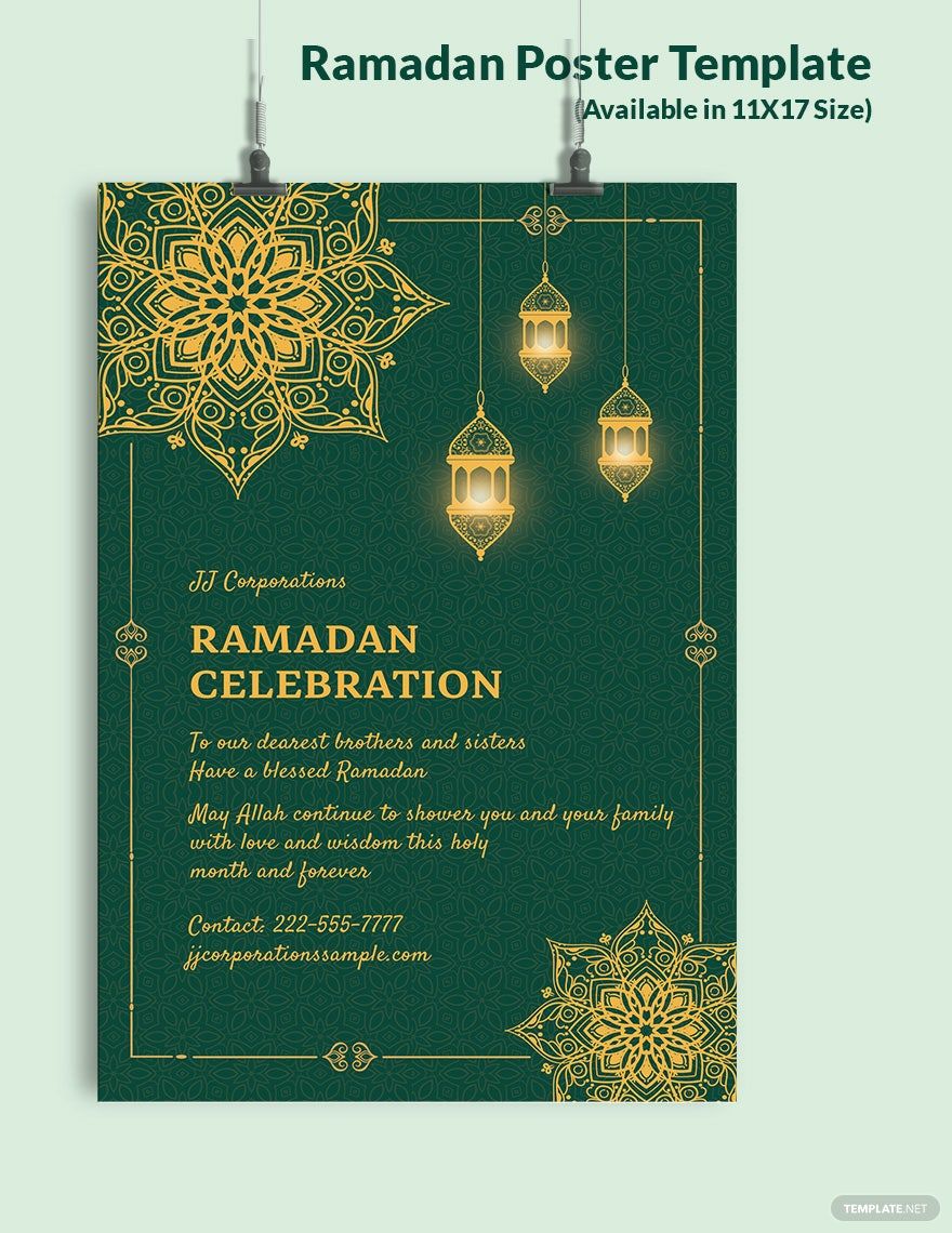 Ramadan Poster Template in Illustrator, PSD