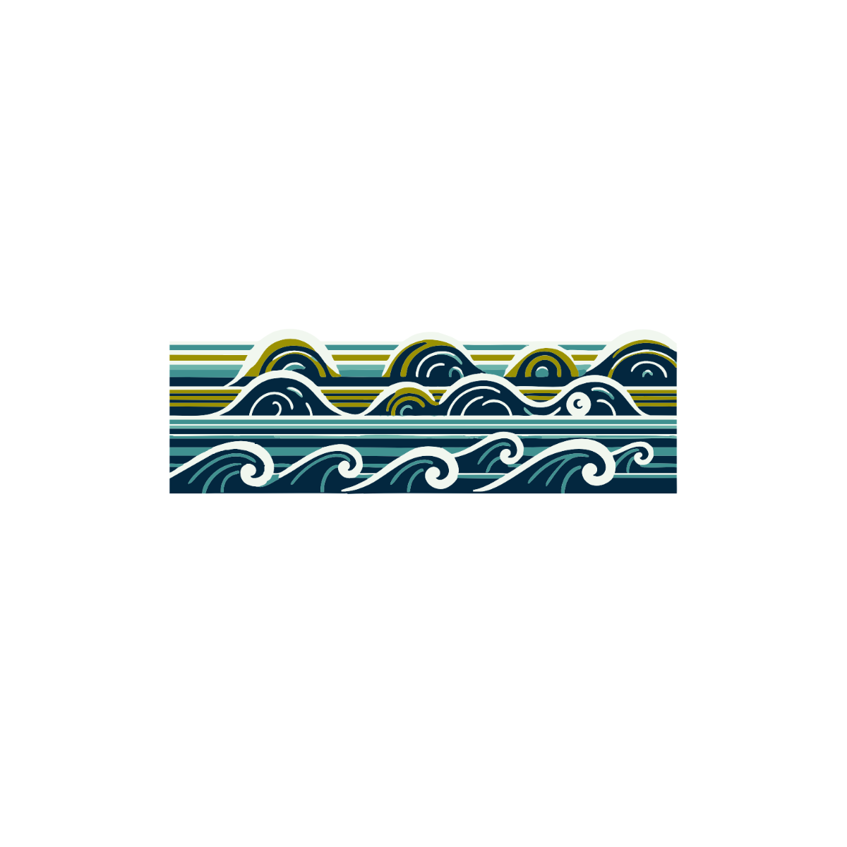 Free Lake Waves Clipart Template