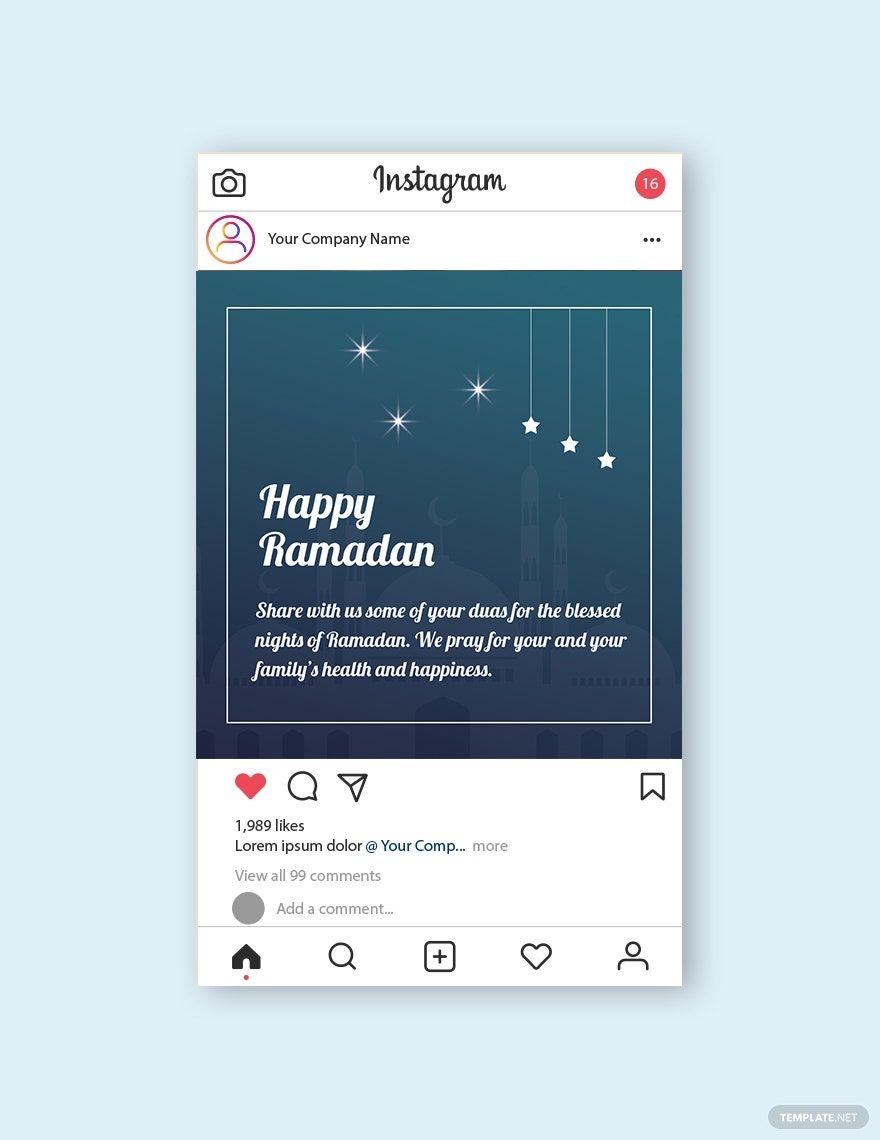 Ramadan Instagram Post Template in PSD