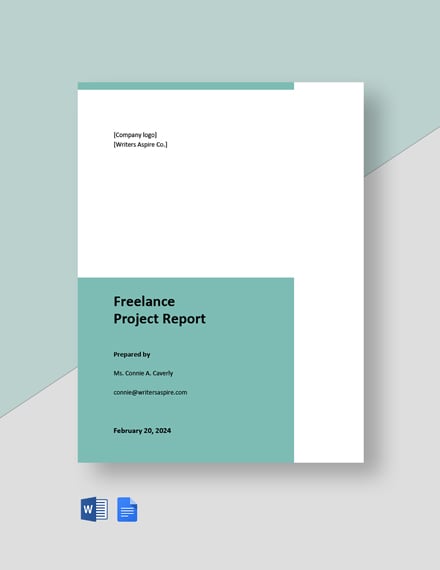 Monthly Freelance Project Report Template Google Docs Word