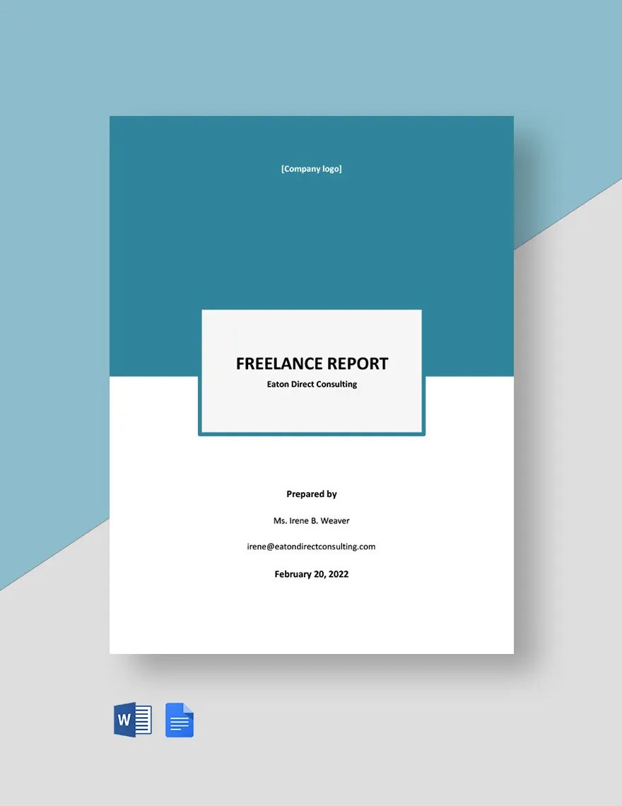 Basic Freelance Report Template in Word, Google Docs, Apple Pages