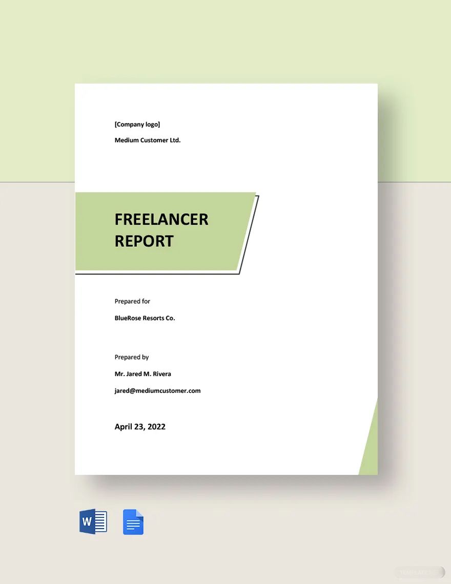 Free Simple Freelance Report Template in Word, Google Docs, Apple Pages