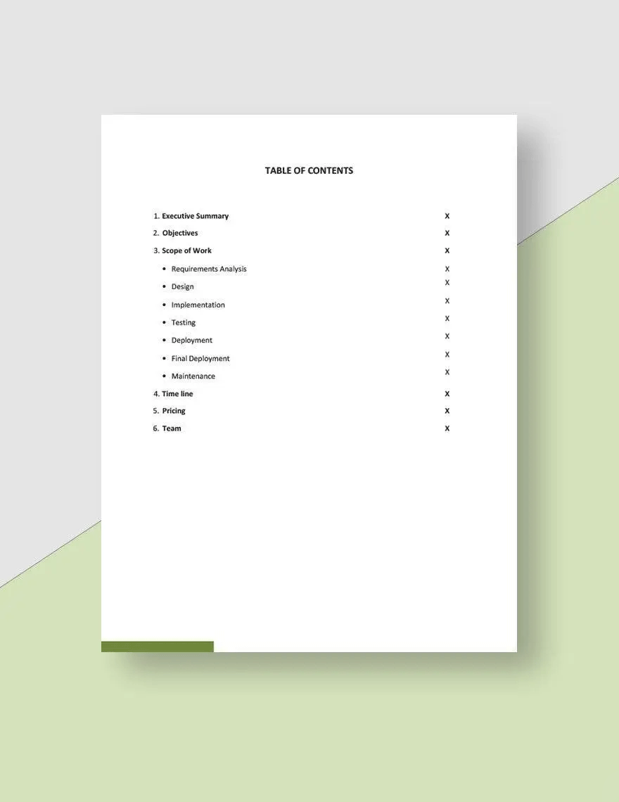 Freelance Project Plan Template