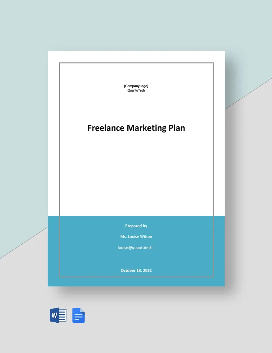 Sample Freelance Marketing Plan Template