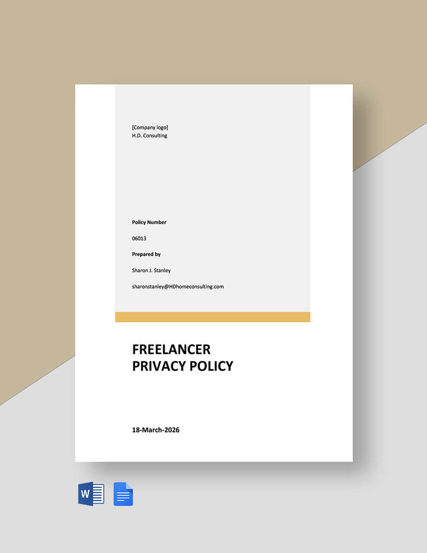 Freelancer Privacy Policy Template
