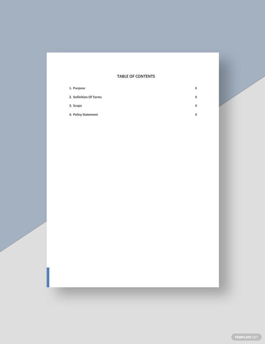Free Simple Company Freelance Policy Template
