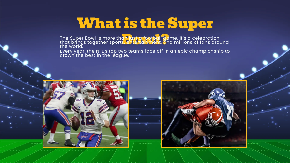Free Super Bowl Presentation Template to Edit Online